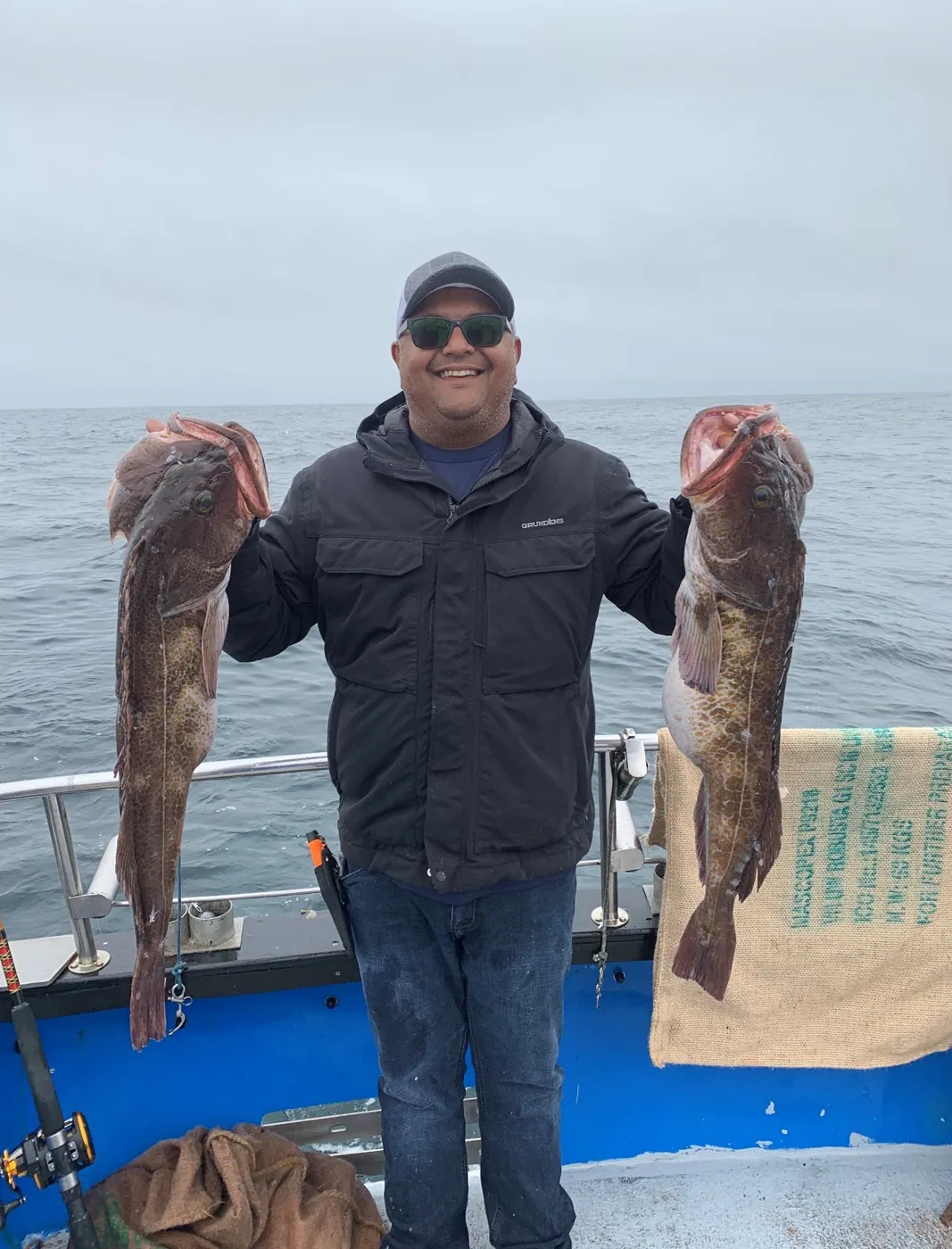 Shiven with two lingcod