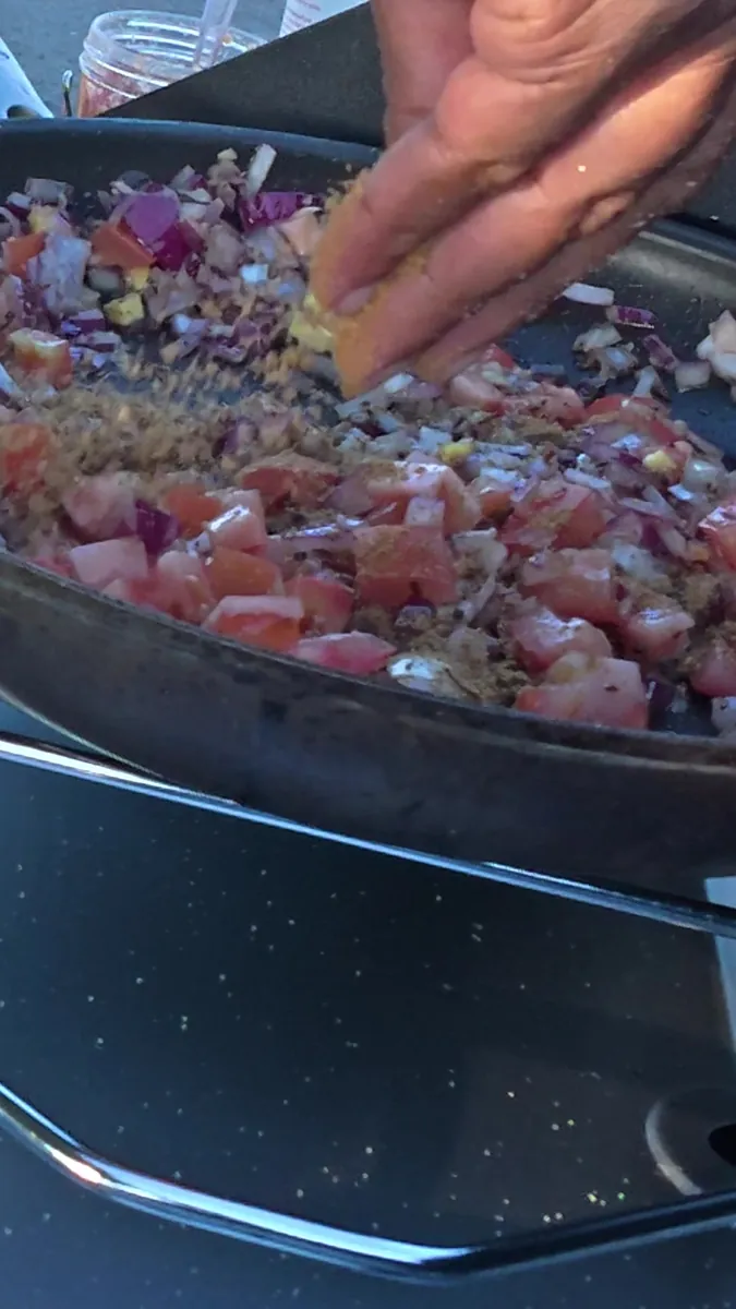 Cooking at the dock